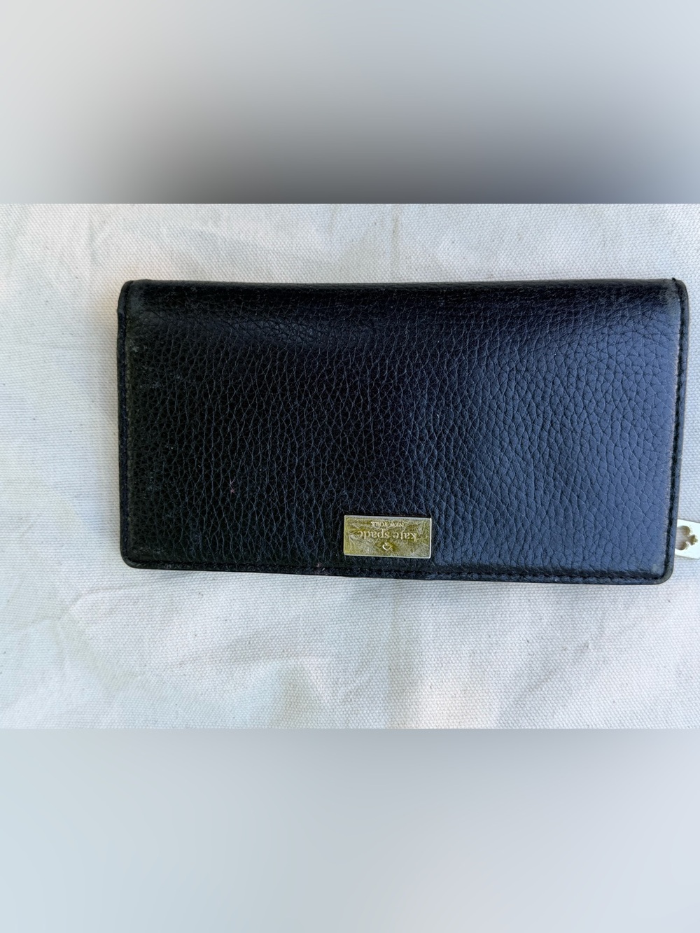 Kate Spade New York Black Leather Continental Wallet Zip Coin Pocket